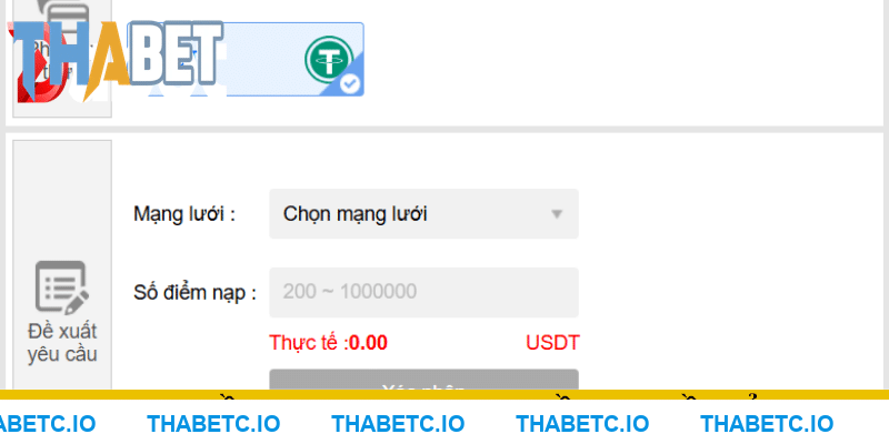 Nạp tiền THABET qua đồng tiền ảo